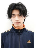 ゼンコー アオヤマ(ZENKO Aoyama) メンズカット波巻きパーマツイスパシャドウフェザー刈り上げ