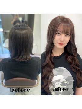 ガルボヘアー 心斎橋店(garbohair) お客様before&after#プルエクステ#心斎橋エクステ