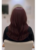 深みピンクブラウン&ゆる艶ウェーブ/10代20代30代金沢野々市