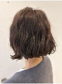 50代波ウェーブパーマエアリーカールエアリーボブパーマボブ