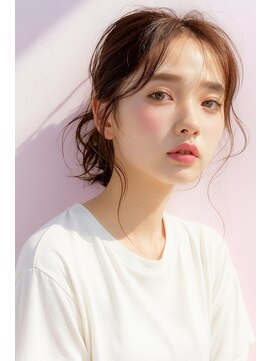 オリーブスバイネオリーブ(Olive's by neolive) 髪カタログ_クラゲヘアーオリーブグレー_小顔_ココアベージュ