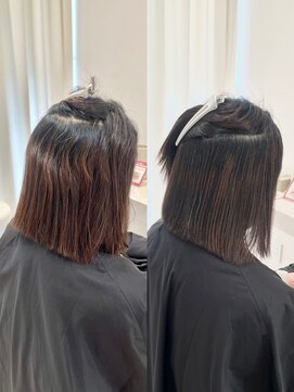 シンズ 銀座(sins) 扱いきれない癖毛、sinsストレートでサラツヤ髪に！