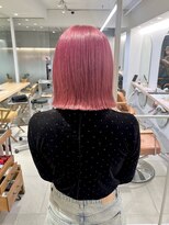 ロマリア 渋谷 渋谷宮益坂(Lomalia)&nbsp;イメチェン/ピンクベージュ/ダブルカラー/ボブ/前髪/渋谷駅