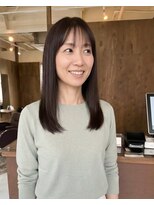 零秒女髪 千里丘店&nbsp;上品な艶髪ストレートミディアムヘア髪質改善美髪髪質改善カラー