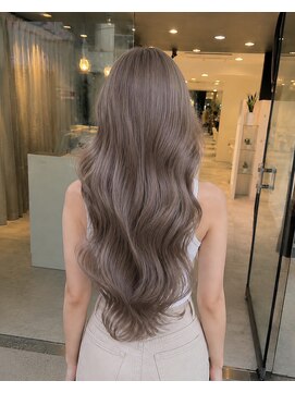 アース 大曽根店(HAIR&MAKE EARTH) ミルクティーベージュ×トレンドハッシュカット
