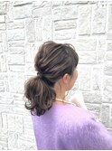 HLグレーカラー×ポニーテール