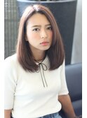 自然なストレートスタイル