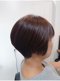ショートヘア小顔ショートボブ艶髪丸みショートカット