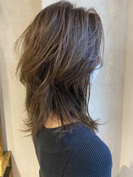 エディ(eddie) 【eddie】ミディアムグレージュウルフ