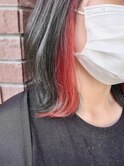 【イヤリングカラー】鮮やかなレッドカラー Ash清瀬 大嶋