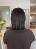 【CROP】切りっぱなしラインボブ×ハイライト