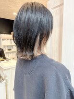 キャアリー(Caary)&nbsp;福山市Caaryインナーカラー韓国ネイビーグレーアッシュブラック