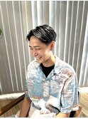メンズカット×センターパート