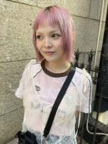ヘン(hen)&nbsp;【心斎橋hen】ペールピンク　顔周りカット　ブリーチ