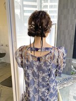 クリアーオブヘアー 池下店(clear OF HAIR)&nbsp;結婚式お呼ばれヘア　ツインアレンジ