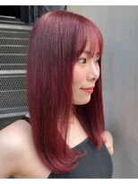 トルシュ ヘアーワークス(TORChe Hair Works)&nbsp;ブリーチ無し赤髪　レイヤーカット