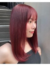 トルシュ ヘアーワークス(TORChe Hair Works) ブリーチ無し赤髪　レイヤーカット