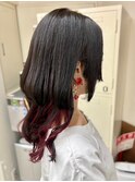 【大人なクラゲヘアー!黒×赤】20代30代40代50代