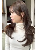 小顔になるレイヤーカット♪自然なワンカールの愛されヘア♪