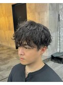 刈り上げマッシュメンズカットシャドウパーマメンズパーマ