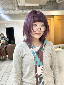 テトラ バイ ネオリーブ 横浜西口店(tetra by neolive) ウルフカット　ラベンダー　ダブルカラー　ケアブリーチ