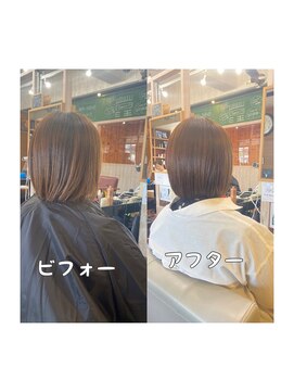 スミカ(sumica) #モカベージュ　#ミニボブ　#伸ばし中