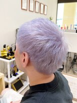デザイニングヘアードゥ(designing hair Deux)&nbsp;メンズパステルパープルスパイキーショート　【メンズブリーチ】