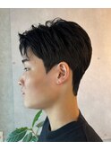 メンズダウンパーマメンズショート韓国ヘア