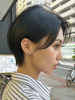 エルヘアメゾン(el. hair maison)の写真/巧みなカット技術で小顔魅せが叶う◇スタイリングもしやすく毎日綺麗なシルエットのショートヘアをキープ！