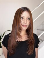 タイドヘア 茨木店(TIDE HAIR)&nbsp;レイヤーカット+オレンジハイライト