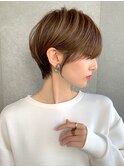 外ハネボブセクションカラーグラデーションカラーペールベージュ