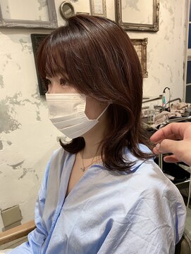 ジーニー 千葉(GENiE) くびれミディアム/顔周り/ピンクベージュ【佐藤詩門】