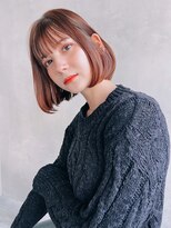 Liberte銀座 シースルーバング×チェリーレッド