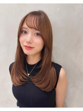 プアメリア 名古屋(Puamelia) ブリーチなし 前髪縮毛矯正 髪質改善 レイヤー 艶髪