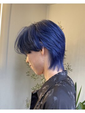 ソソ(soso) 韓国センターパート×ブルーカラー【横浜/ブリーチ】