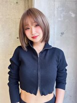 ロンドローズ 名古屋(Lond damaskRose)&nbsp;ブリーチ 学割 オリーブベージュ レイヤーカット リタッチ204