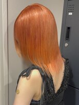 ベレーザ 渋谷(BELEZA)&nbsp;10300秋色オレンジベージュシャギーボブウルフレイヤーロング