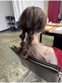 ふわふわツイン編みおろし