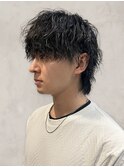 マッシュスタイルパーマショートツイストスパイラル