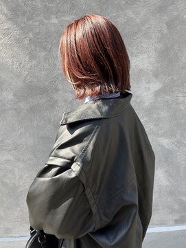 ウーム 清澄白河(uhm) 【清澄白河 半個室】 外はねボブ×オレンジカラー