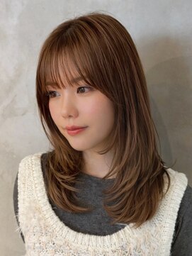 キリ 逗子(kiri) 逗子葉山レイヤーカット顔周りレイヤーシースルーバング学割m54