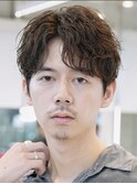 銀座新橋ルーズショートシャドウパーマ短髪スパイキーショート眉