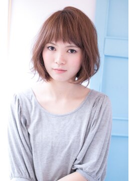 テンバイシオミエイチ(10 by shiomi H) ラフなこなれボブ×マロンブラウンカラー