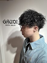 ガウディ 広島駅前店(Gaudi)&nbsp;メンズツーブロックマッシュ×波巻きツイストスパイラルパーマ