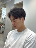 清潔感アップのフェザーパーマセンターパート◎