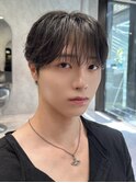 韓国メンズヘア シースルーマッシュ フェザーパーマ