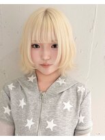 ベレーザ 渋谷(BELEZA)&nbsp;20255_ホワイトブロンドハイトーンレイヤーハッシュカットボブ