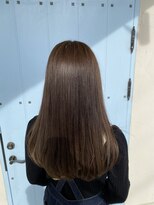 ニコ ヘアリラクゼーション(Nico hair relaxation)&nbsp;ナチュラルストレート艶カラー大人ロングマロンベージュ