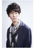 アッシュブラウンネオウルフツイストパーマ外ハネショート