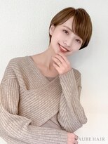 オーブ ヘアー フォール 山形東原町店(AUBE HAIR fall) 20代・30代_小顔マッシュショート